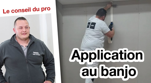 Application des bandes à joint au banjo